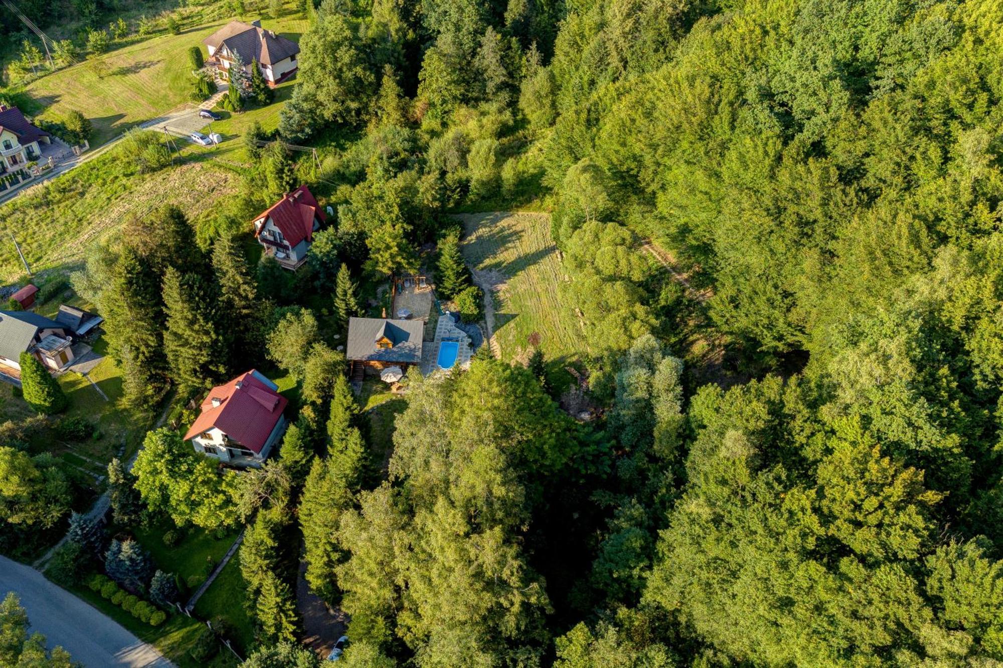Polana Slowikowa 5 Star- Domek W Gorach Z Jacuzzi, Sauna,Basen,Ogrod Z Lasem, Kominek I Narty Stroza  Luaran gambar