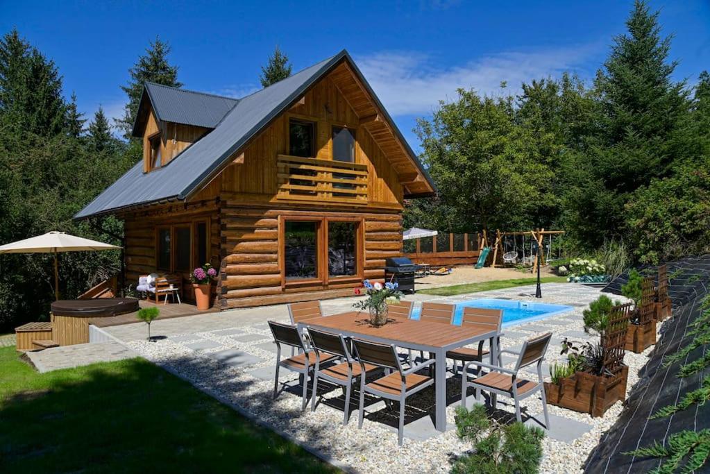 Polana Slowikowa 5 Star- Domek W Gorach Z Jacuzzi, Sauna,Basen,Ogrod Z Lasem, Kominek I Narty Stroza  Luaran gambar